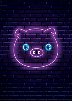 Поросенок. Тетрадь общая (А5, 48 л., накидки, клетка-стандарт)