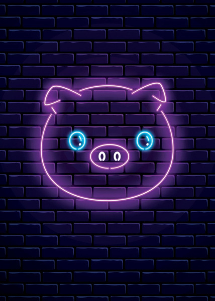 Поросенок. Тетрадь общая (А5, 48 л., накидки, клетка-стандарт)