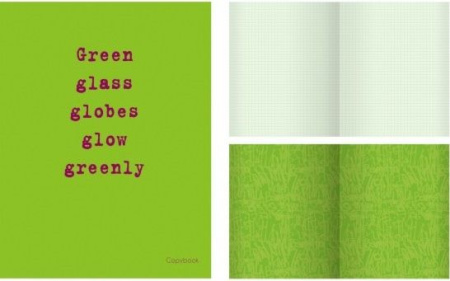 GREEN. Дизайн 1 ТЕТРАДИ А5 (*скрепка) 48Л. Обложка: high-class