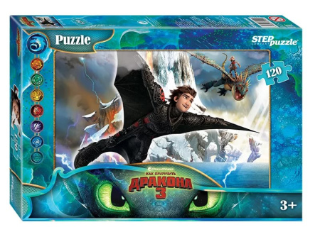 Мозаика "puzzle" 120 "Как приручить дракона - 3" (DreamWorks)