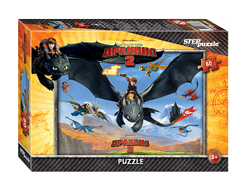 Пазл 80 эл."Драконы"