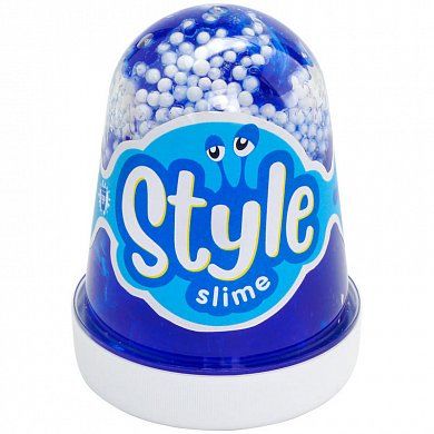 STYLE SLIME с шариками "Синий с ароматом тутти-фрутти", 130мл.