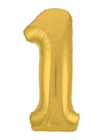 Шар Agura Slim золото цифра 1 (40''/102 см) 754450